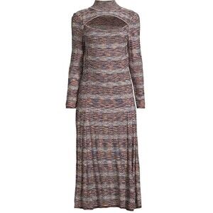 Misook Melange Midi Sweater Dress Size XS Space Dye  Long Sleeve Fall Winter